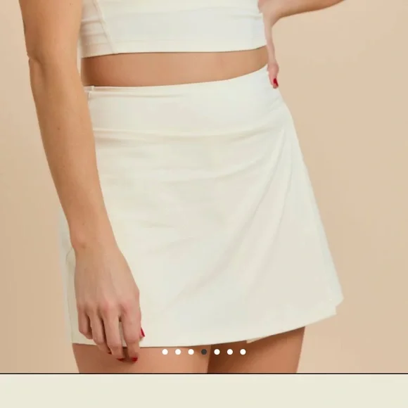 Cream Tennis Skirt - Picture 8 of 11